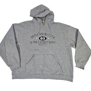 Bruce Springsteen The E Street Band 2003 Tour Hoodie XXL Fruit Of The Loom Gray